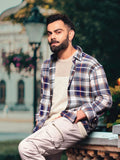 Ice Blue Classic Checked Shirt