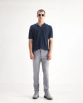 Rare Rabbit Men's Velles Light Grey Cotton Plain Hawk Slim Fit Jeans