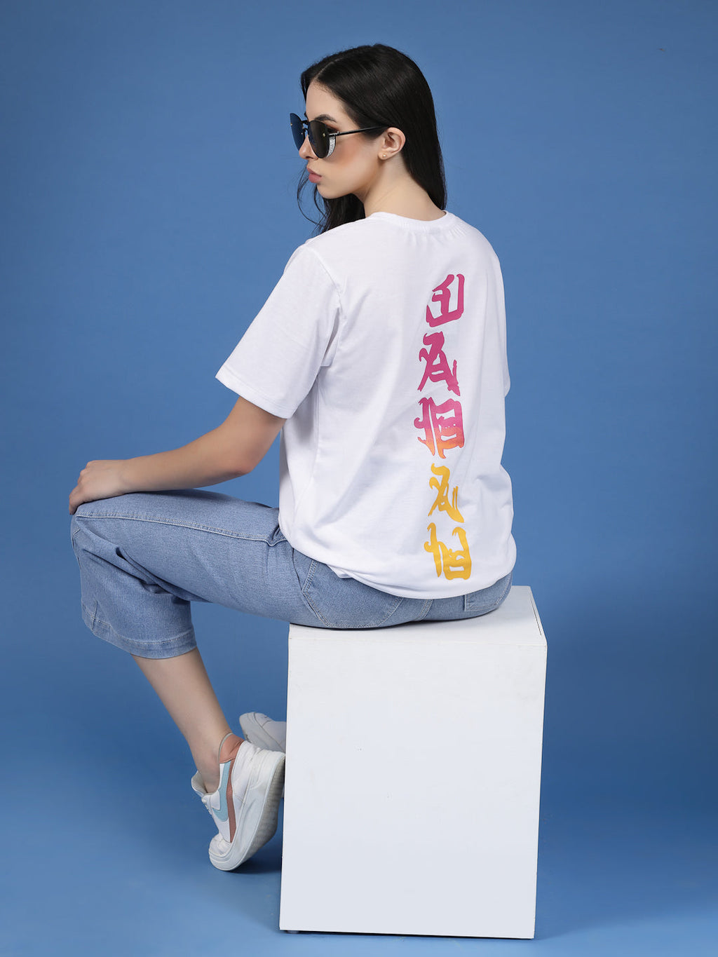 Men Printed Oversized Half Sleeves Round Neck Cotton Tees