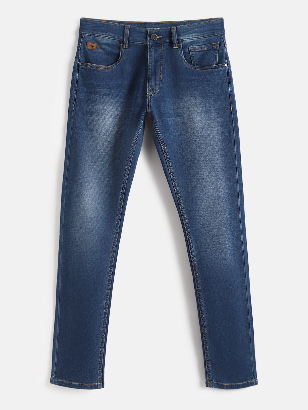 Light Fade Slim Tapered Jeans | Dark Blue