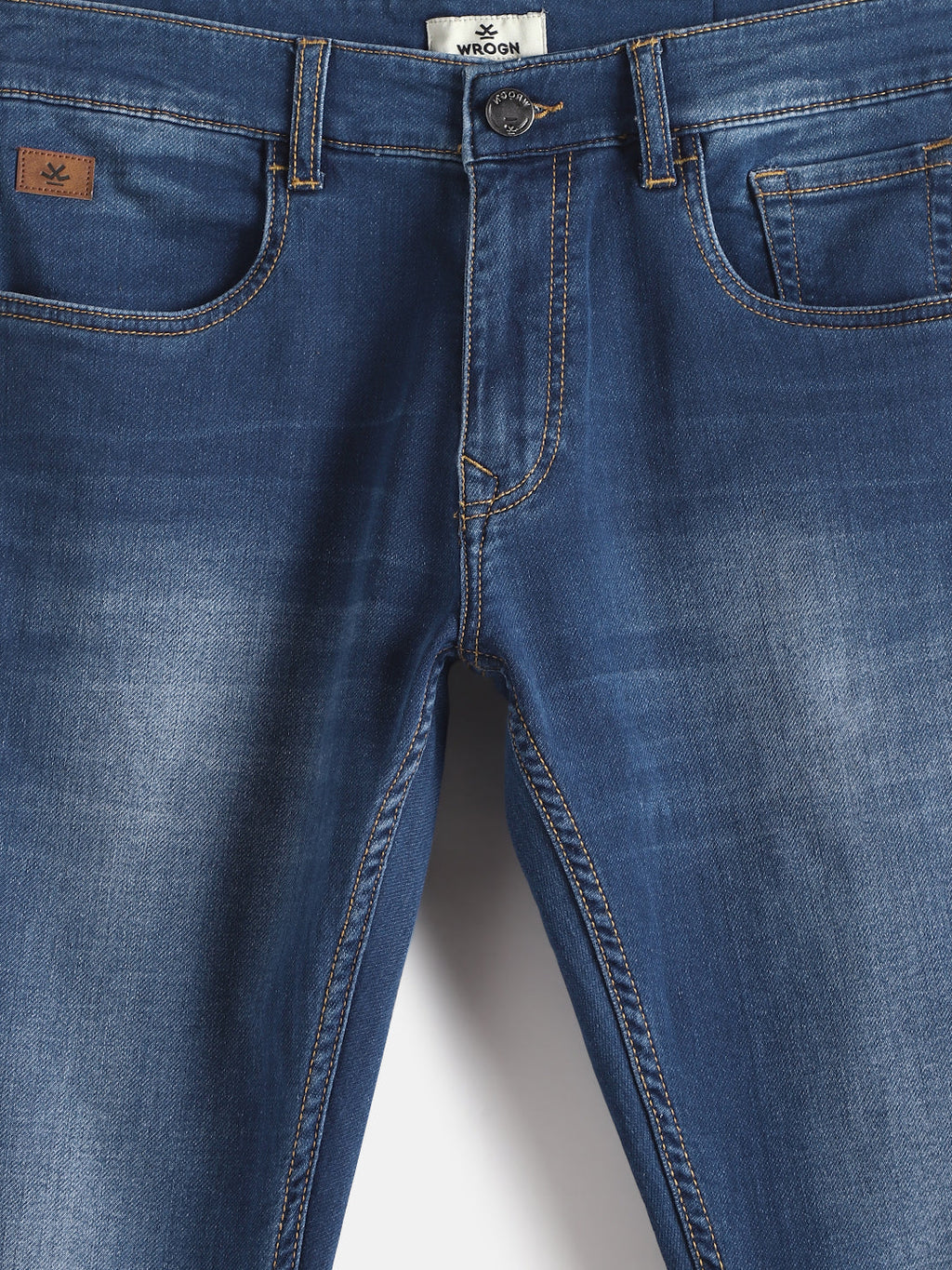 Light Fade Slim Tapered Jeans | Dark Blue