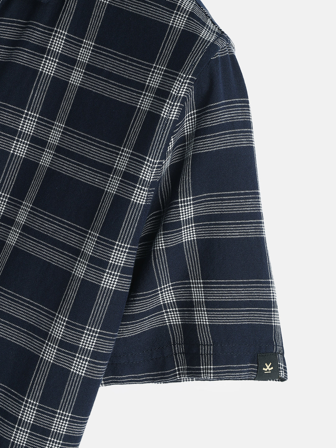 Casual Light Weight Checked Shirt | Navy Blue