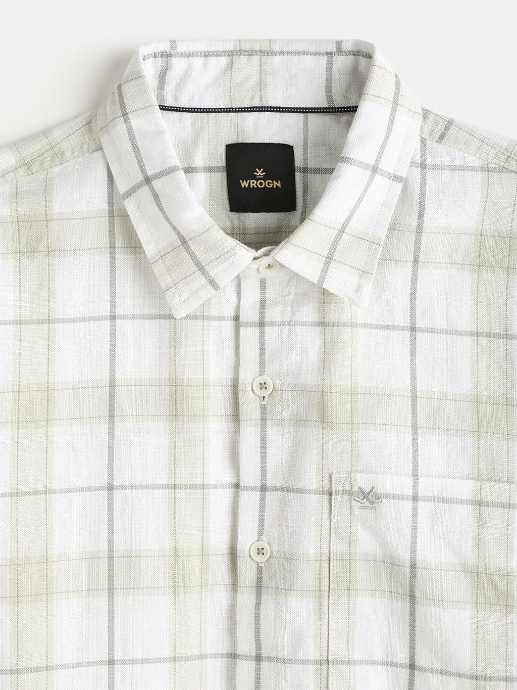 Textured Cotton Slub Shirt | Green
