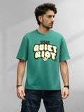 Puff Print Oversized Fit T-Shirt | Green