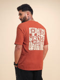 Heavy GSM Back Print T-Shirt | Rust