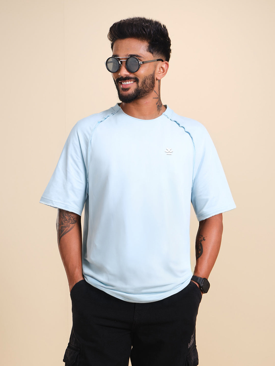 Cut & Sue Oversized T-Shirt | Light Blue