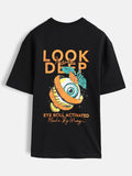 Bizarre Elements Inspired Oversized Back Print T-Shirt | Black