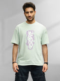 Logo Printed Oversized Fit T-Shirt | Light Green