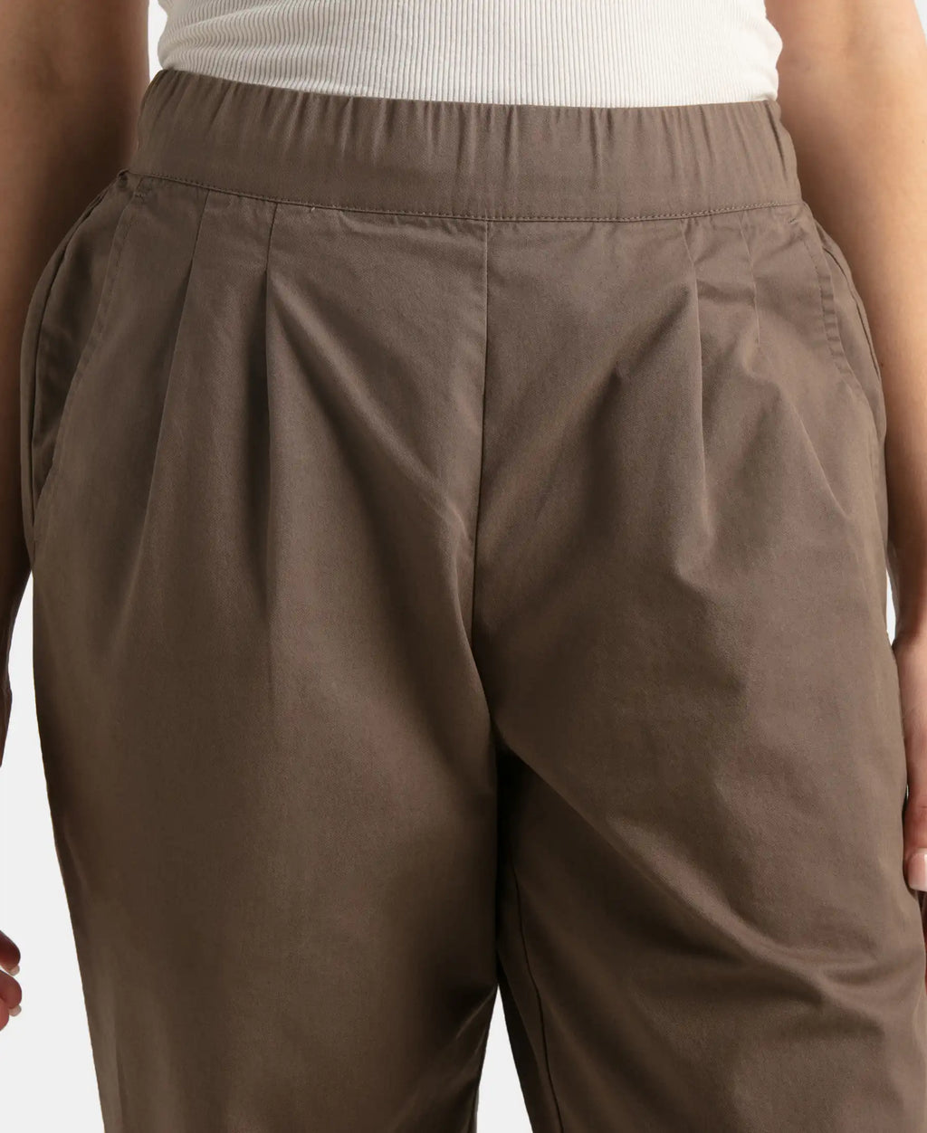 Super Combed Cotton Regular Fit Hybrid Pants - Dark Khaki