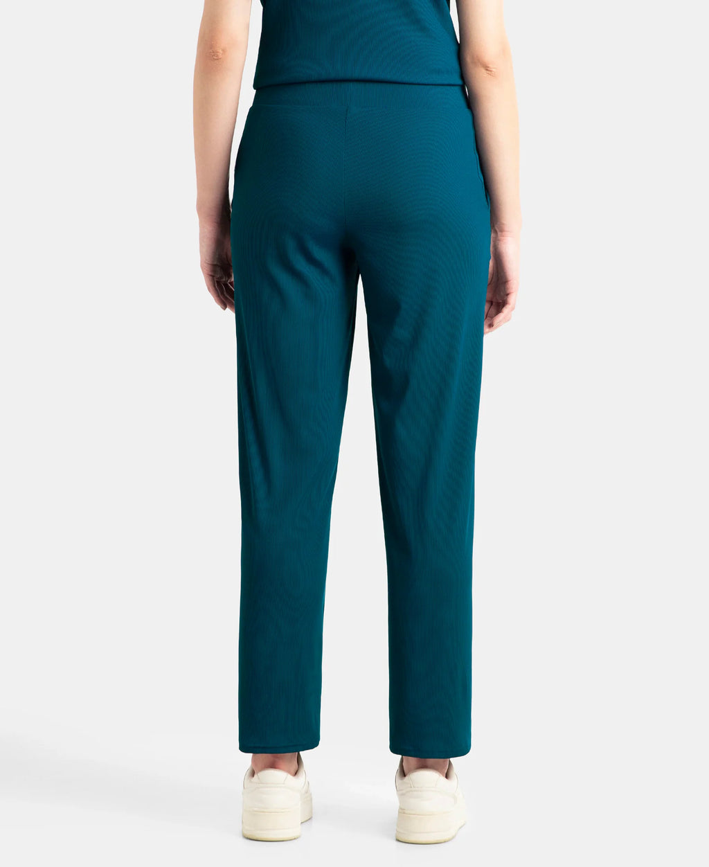 Microfiber Elastane Stretch Regular Fit Wide Leg Pants - Poseidon