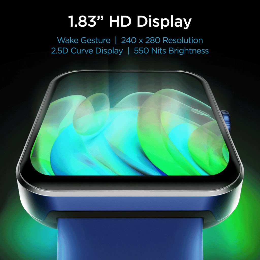 boAt Wave Flex Connect | 1.83" (4.64 cm) Large Display BT Calling Smartwatch, Upto 10 Days Battery, IP68, Dust & Splash Resistance