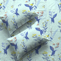 Serene 200 TC 100% Cotton Bedsheet with Pillow Covers - Whisper Mint Blue
