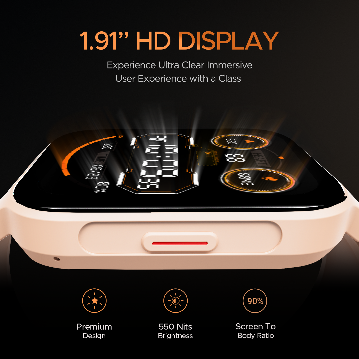 boAt Xtend Call Plus | 1.91" (4.85 cm) Largest Display Smartwatch, BT Calling, ENx™ Algorithm, Bilingual, 100+ Sports Mode