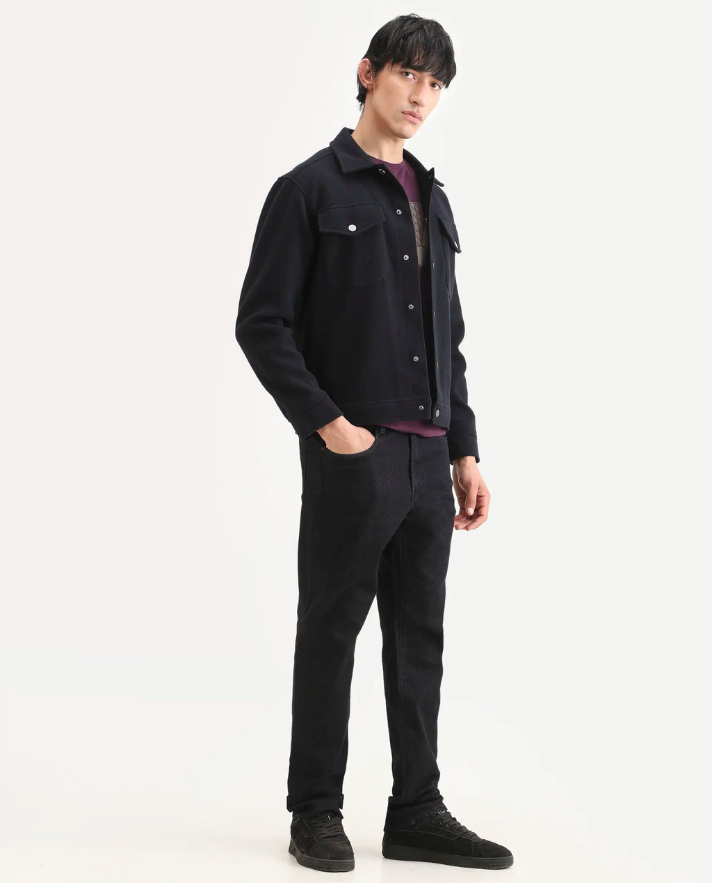 Rare Rabbit Men's Zelk Dark Navy Cotton Blend Fabric Morris Regular Plain Jeans