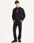 Rare Rabbit Men's Zelk Dark Navy Cotton Blend Fabric Morris Regular Plain Jeans