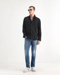 Rare Rabbit Men's Zinon Blue Cotton Blend Plain Hawk Slim Fit Jeans