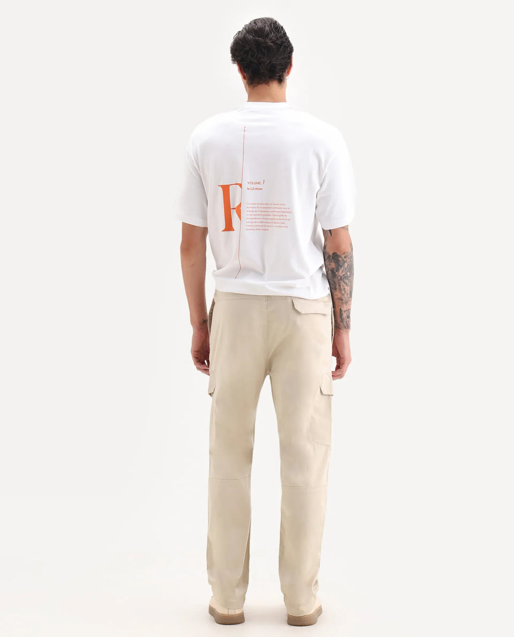 Rare Rabbit Men's Zudi Beige Cotton Plain Regular Fit Trouser