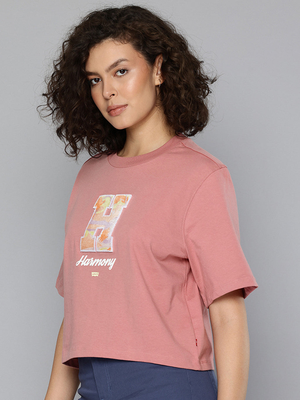Women's Typographic Print Boxy T-shirt