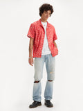 Men's 501 Blue Straight Fit Mid Rise Jeans