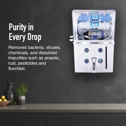 KENT Ace 8 L RO + UV + UF + TDS Water Purifier Suitable for all - Borewell, Tanker, Municipality Water