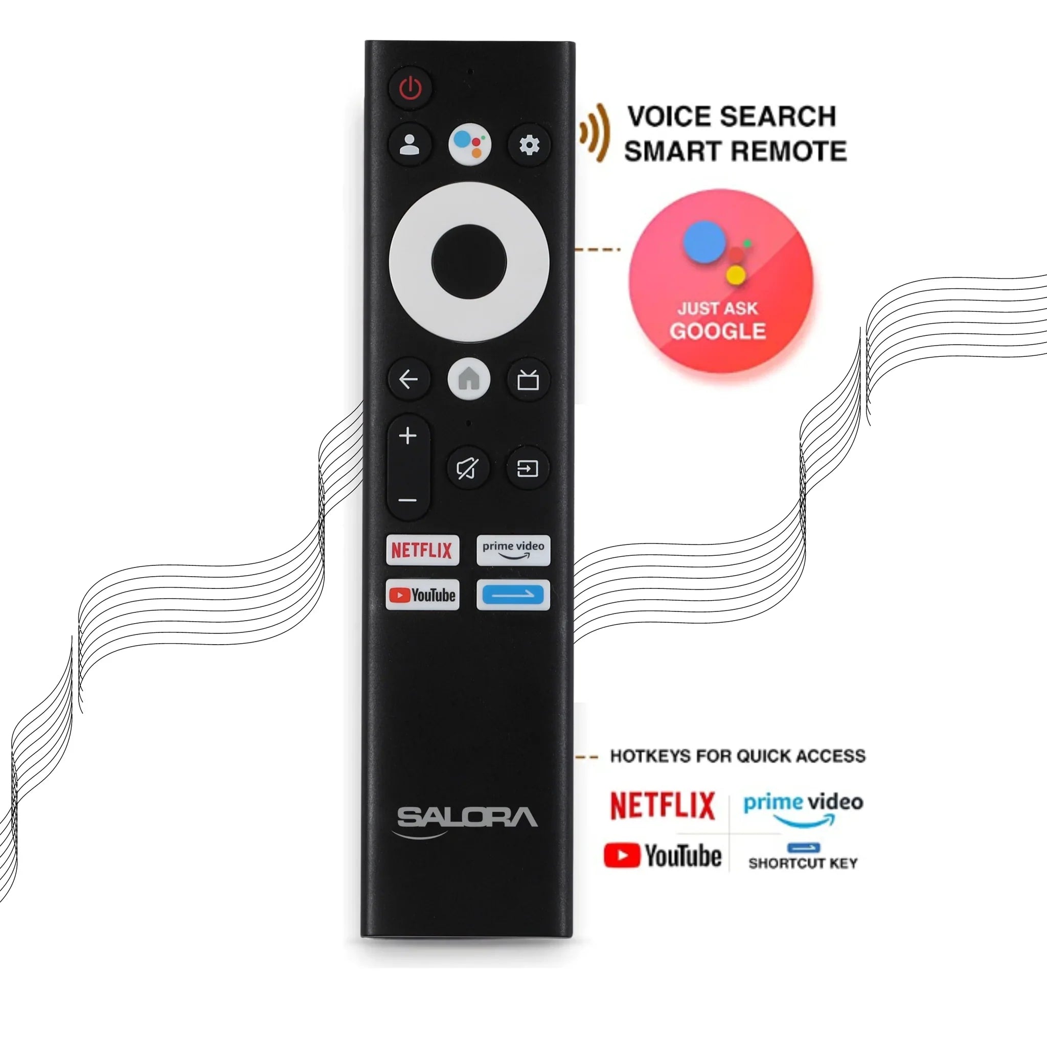 Salora 80 Cm (32 Inches) HD Ready Smart LED Google TV SLV-4324 GTV (Black) | Brand New Seal Packed