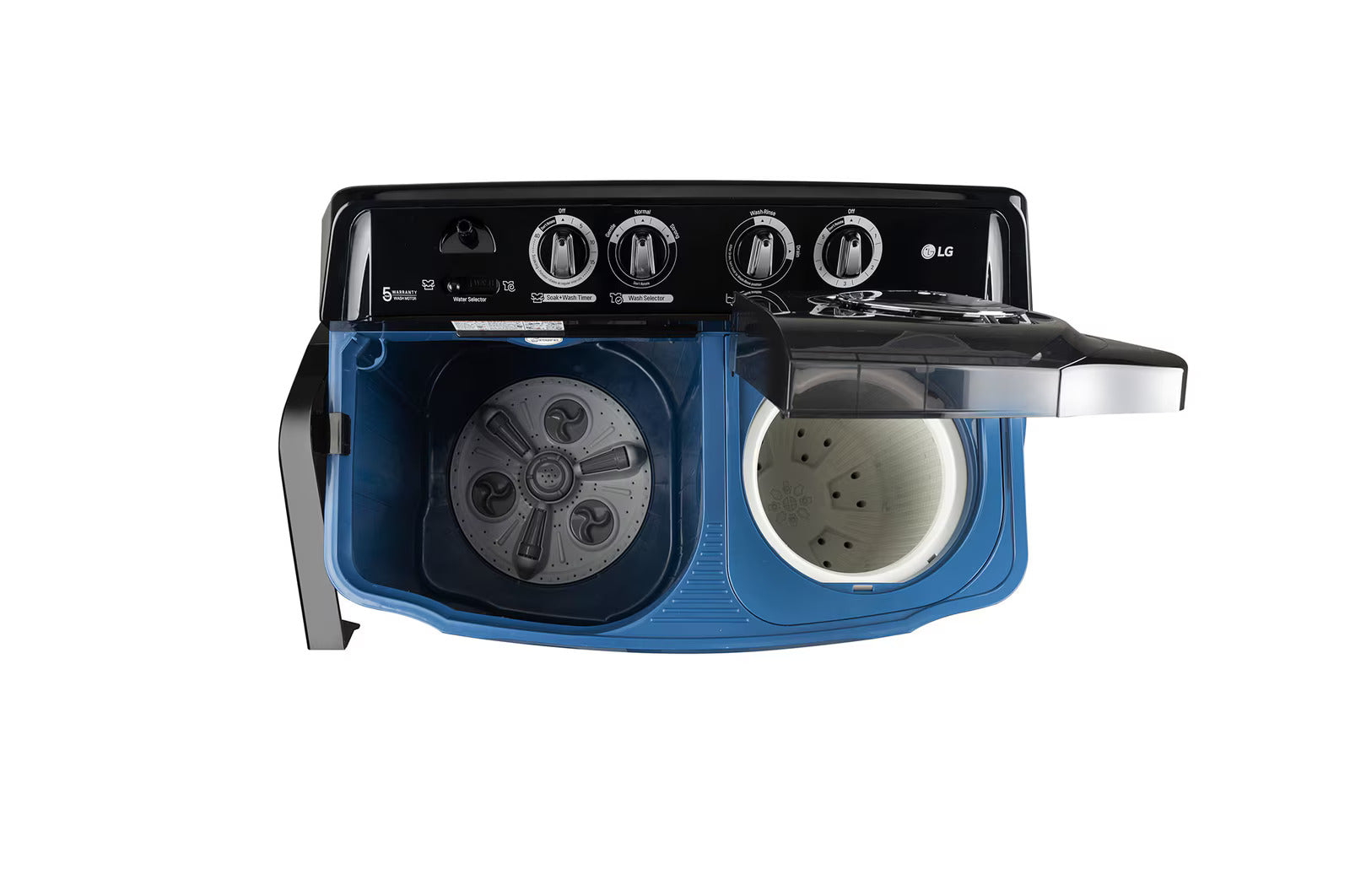 LG 8Kg Semi Automatic Top Load Washing Machine, Roller Jet Pulsator + Soak, Dark Blue P8015SBAZ