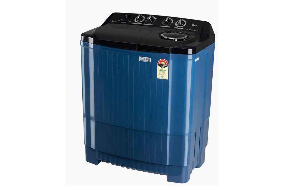 LG 8Kg Semi Automatic Top Load Washing Machine, Roller Jet Pulsator + Soak, Dark Blue P8015SBAZ