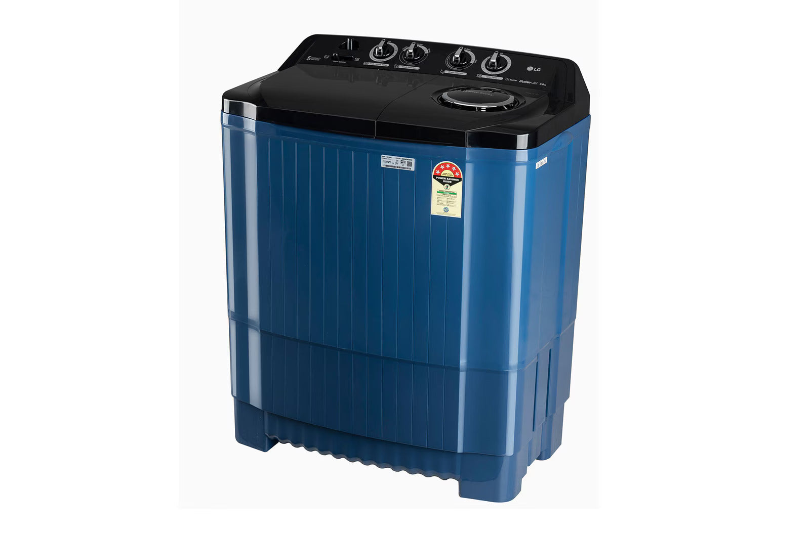 LG 8Kg Semi Automatic Top Load Washing Machine, Roller Jet Pulsator + Soak, Dark Blue P8015SBAZ