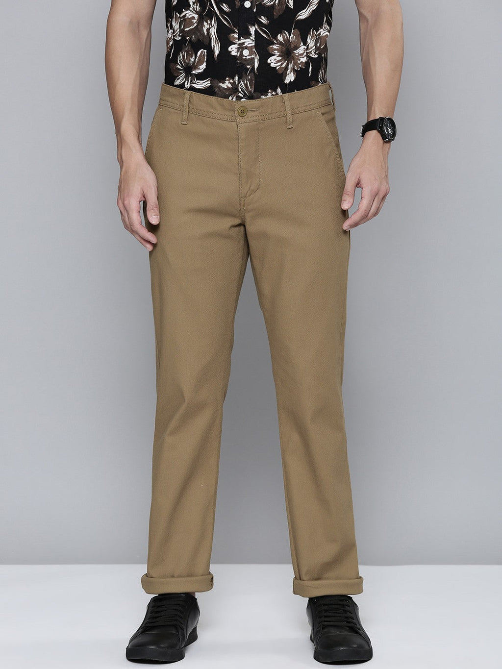 Men's Brown Slim Fit Chinos