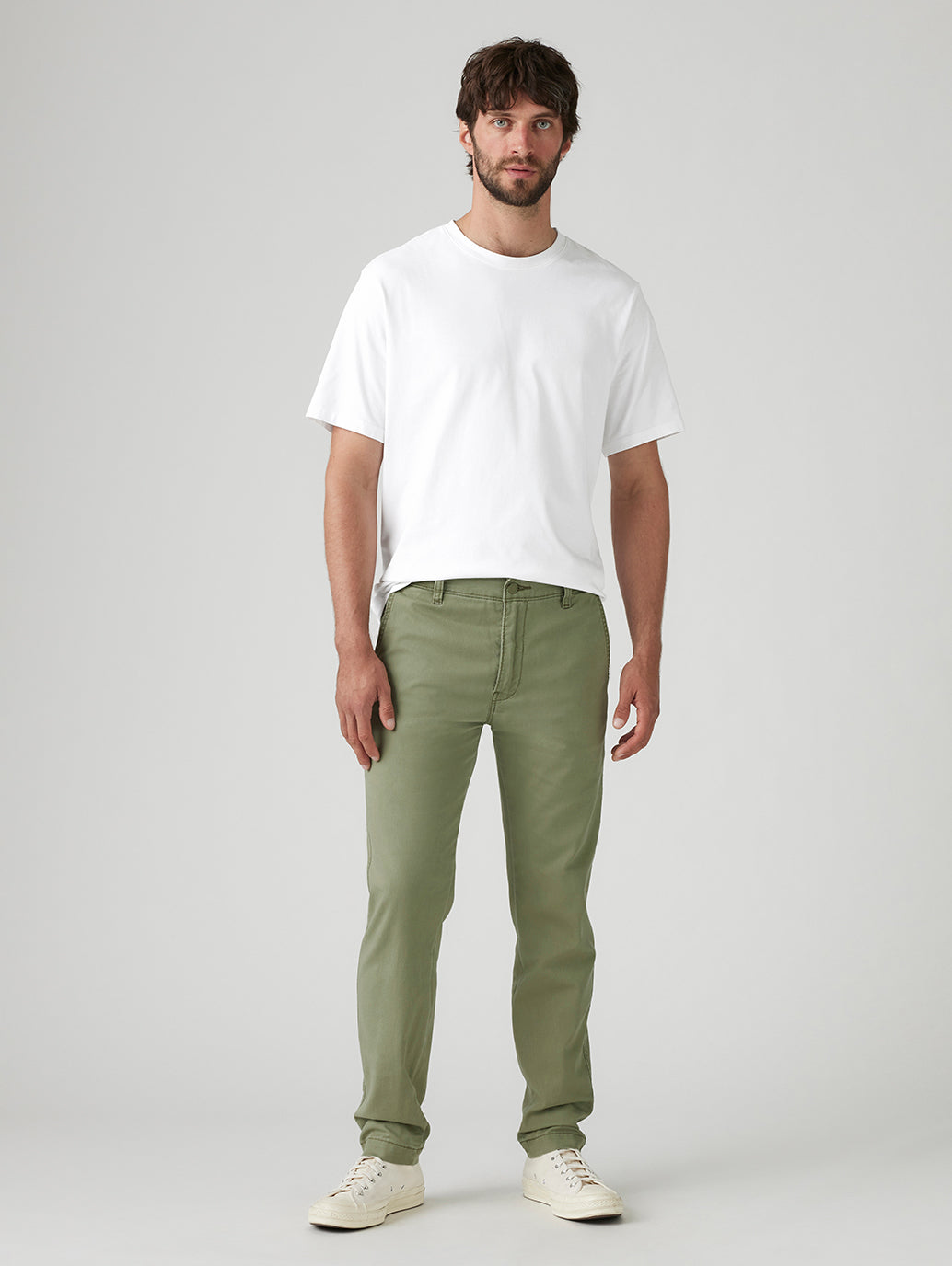 Men's Green Regular Fit Chinos