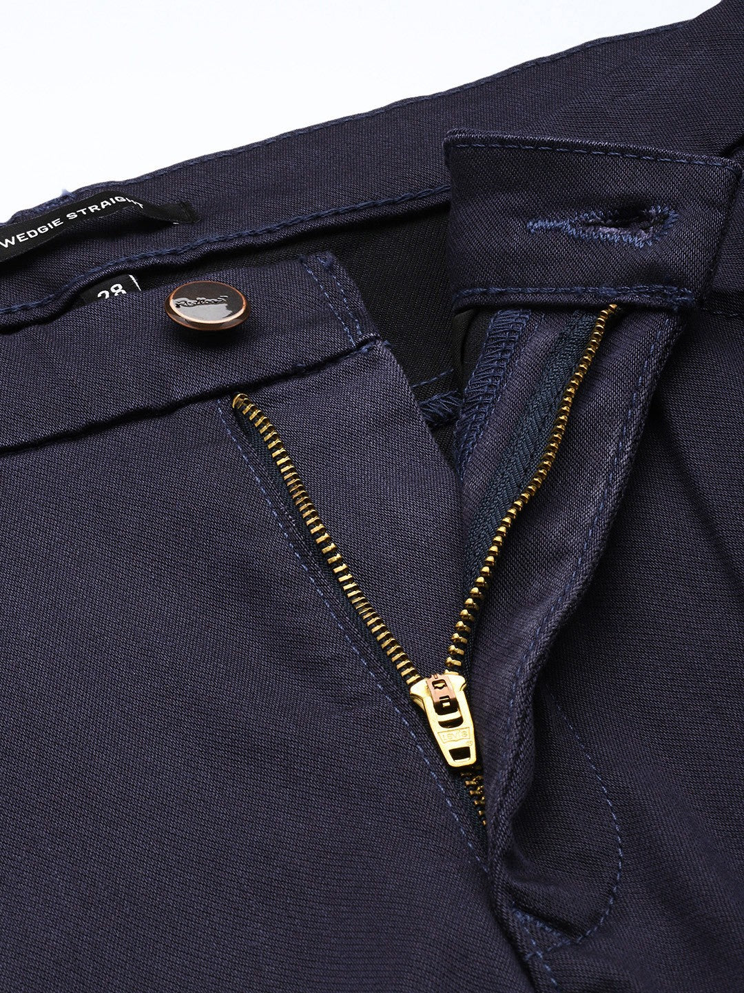 Women's Redloop High Rise Navy Straight Fit Trousers