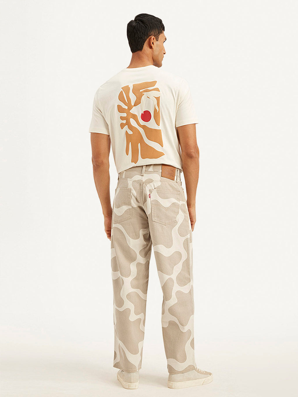 Men's 578 Beige Loose Fit Mid Rise Jeans