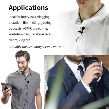 BOYA By-m1 3.5mm Electret Condenser Microphone with 1/4" Adapter for Smartphones, DSLR, Camcorders Microphone
