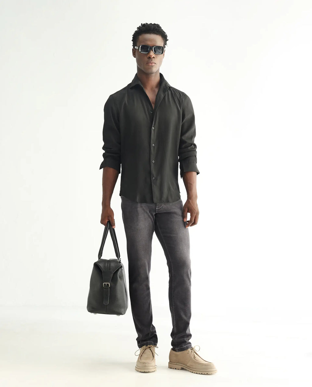 Rare Rabbit Men's Celebi Grey Cotton Plain Hawk Slim Fit Jeans