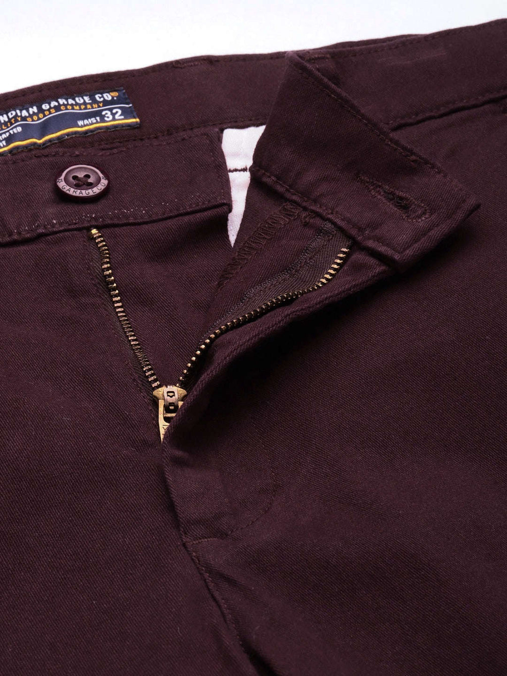 Men's Maroon Slim Fit Solid Casual Shorts