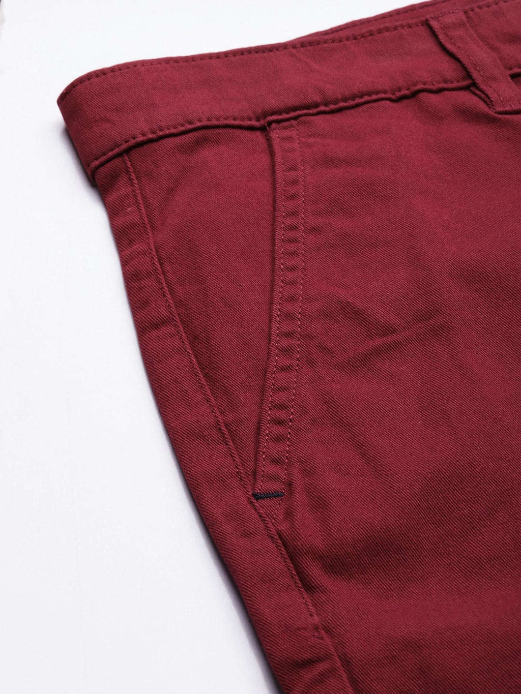 Men's Red Slim Fit Solid Casual Shorts