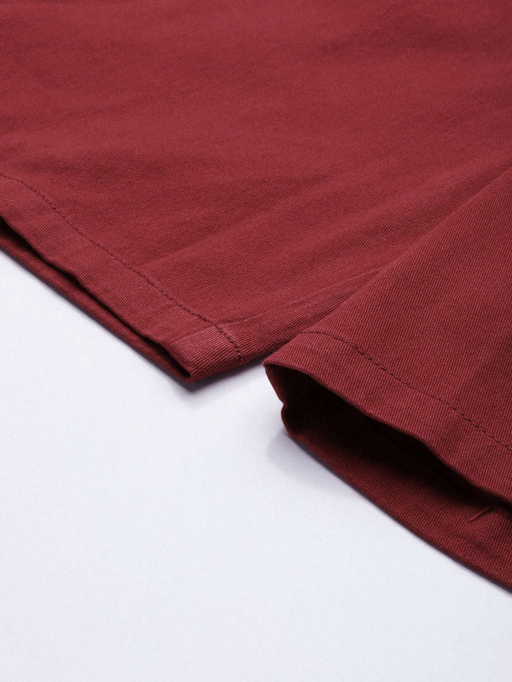 Men's Red Slim Fit Solid Casual Shorts