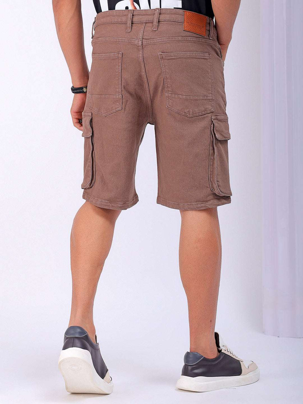 Men's Solid Relaxed Fit Cargo Shorts