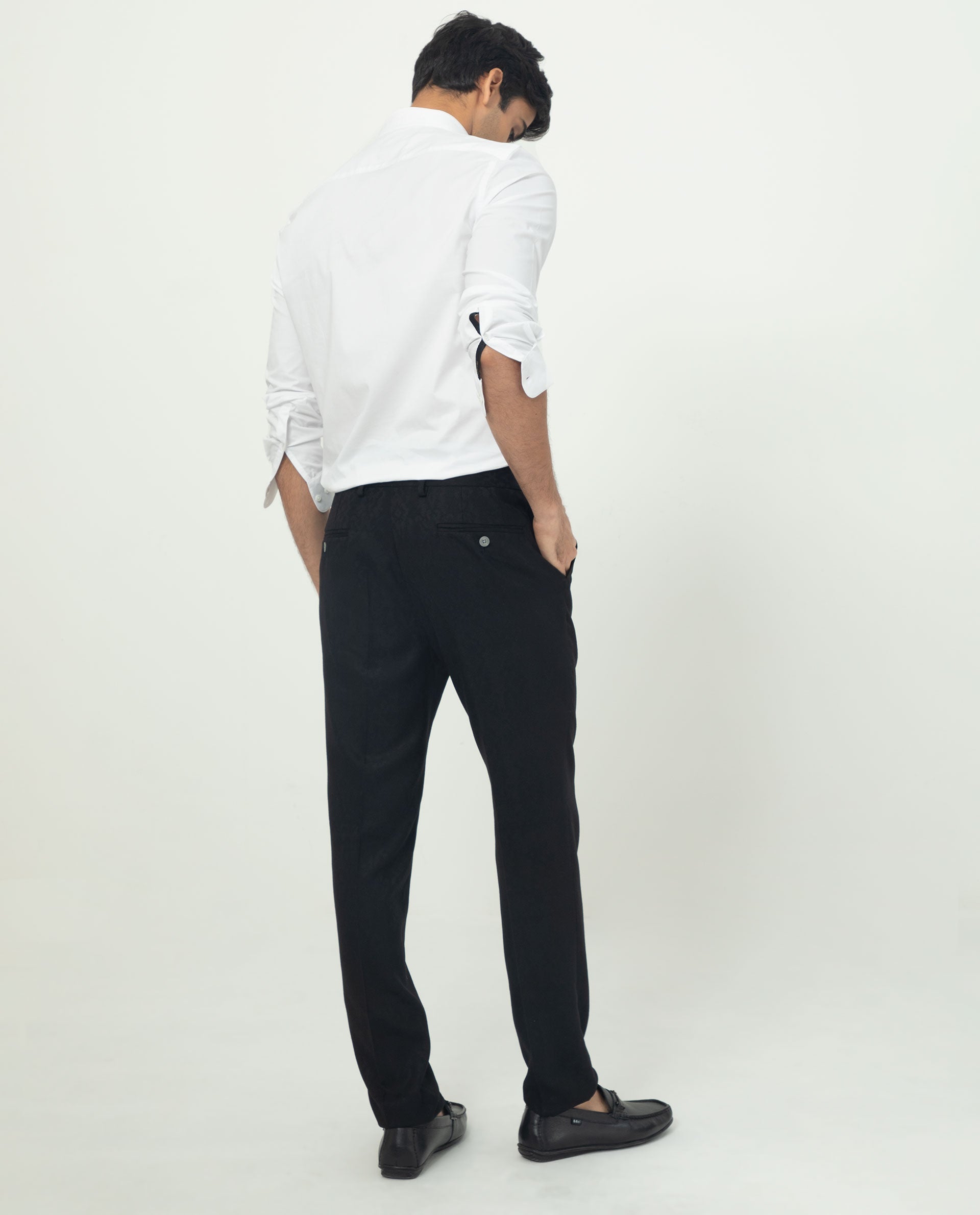 Rare Rabbit Men's Coxx Off White Cotton Plain Regular Fit Full Sleeve Mandarin Collar Shirt