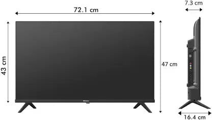 Hisense A4G 32 inch Black HD Ready LED Android Smart TV, 32A4G