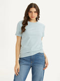 Women's Textured Slim Fit T-Shirt