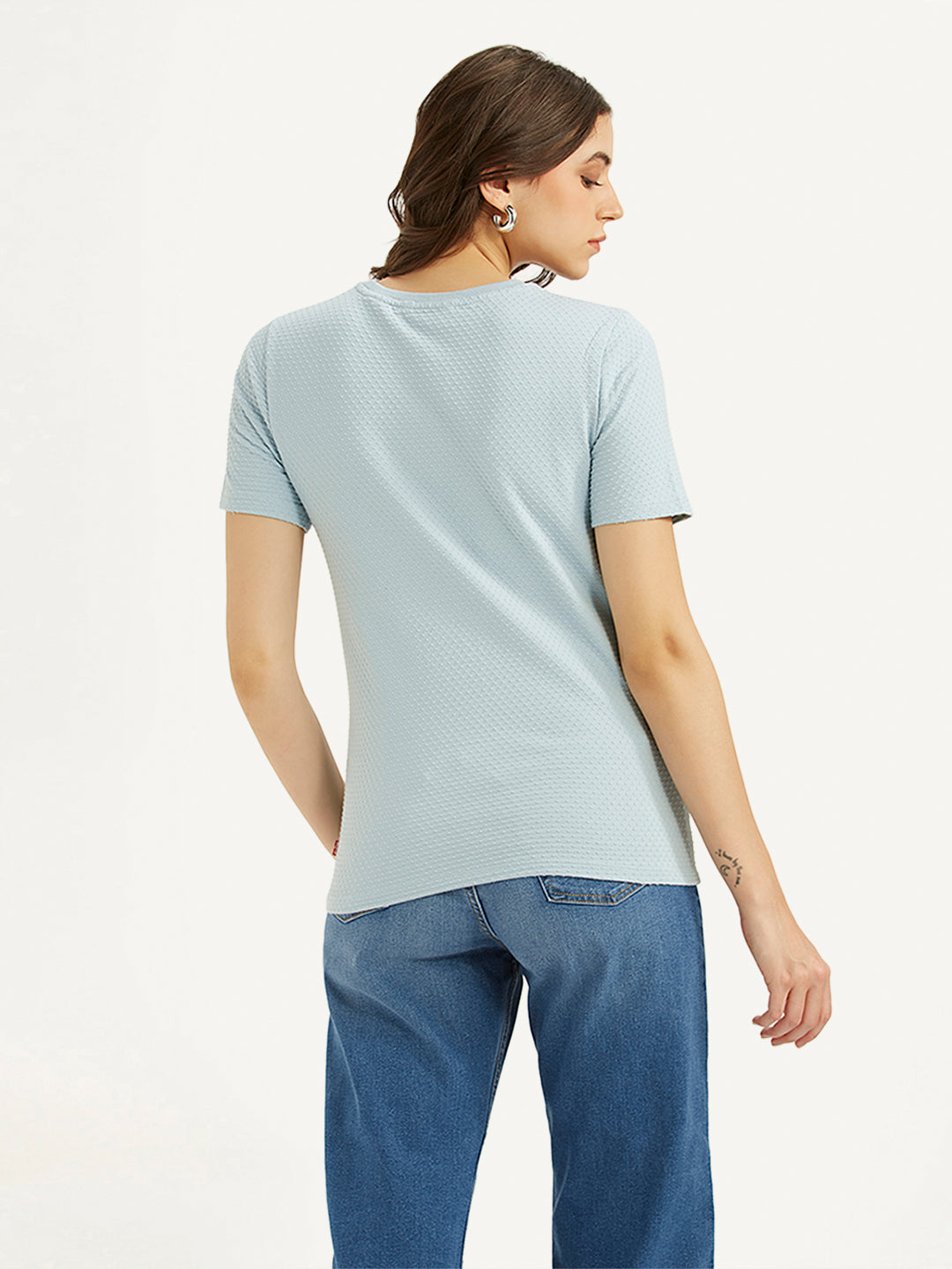 Women's Textured Slim Fit T-Shirt