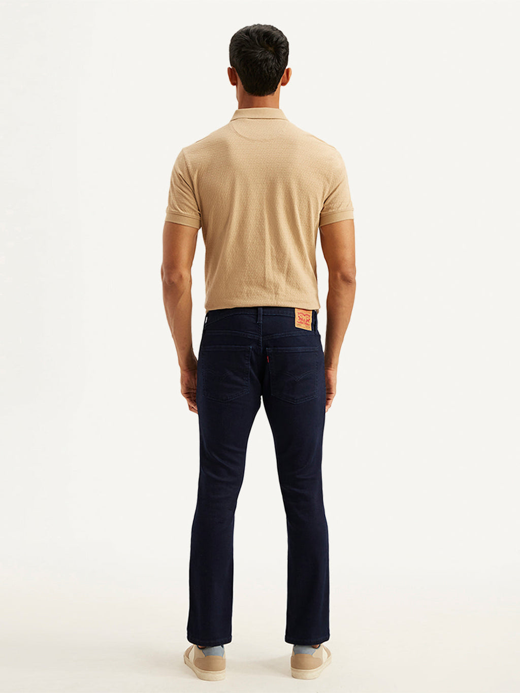 Men's 65504 Dark Blue Skinny Fit Mid Rise Jeans