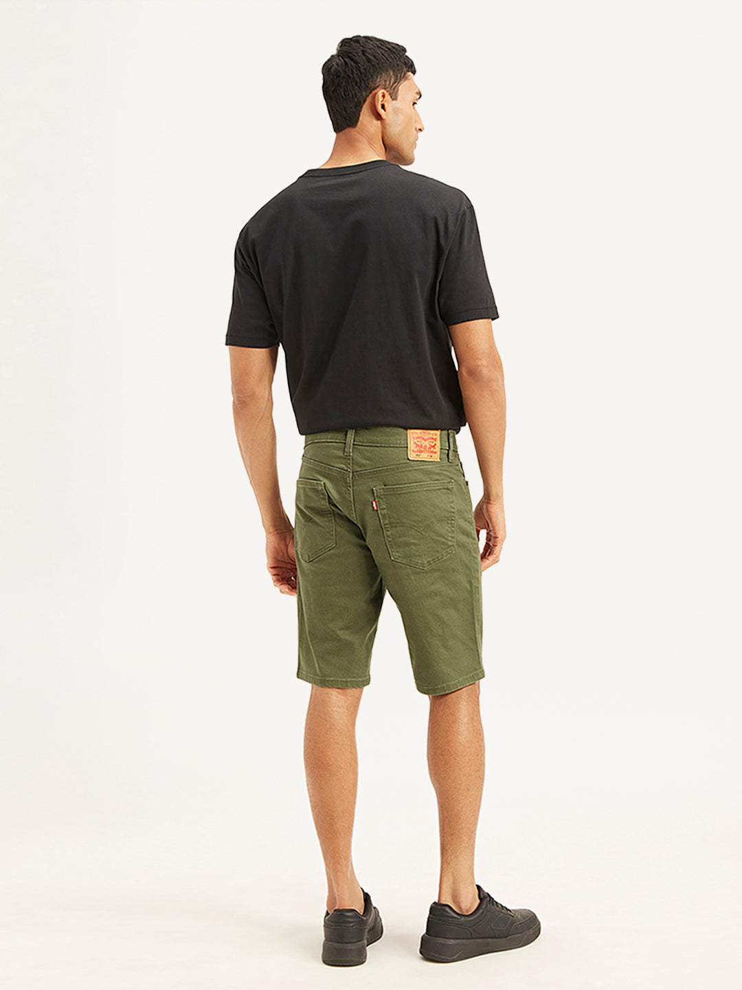 Men's Olive Tapered Shorts
