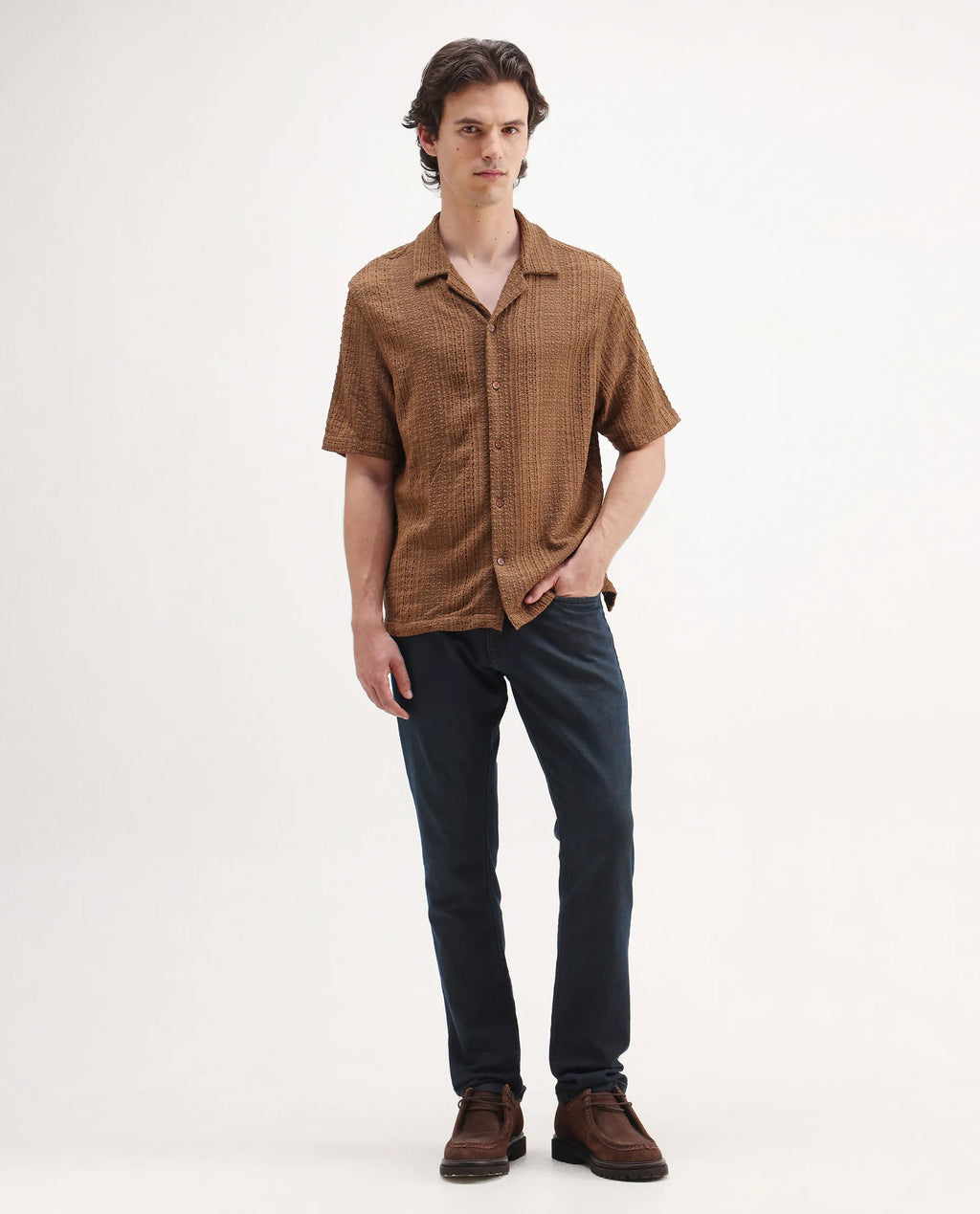 Rare Rabbit Men's Earth-2 Navy Cotton Plain Hawk Slim Fit Jeans