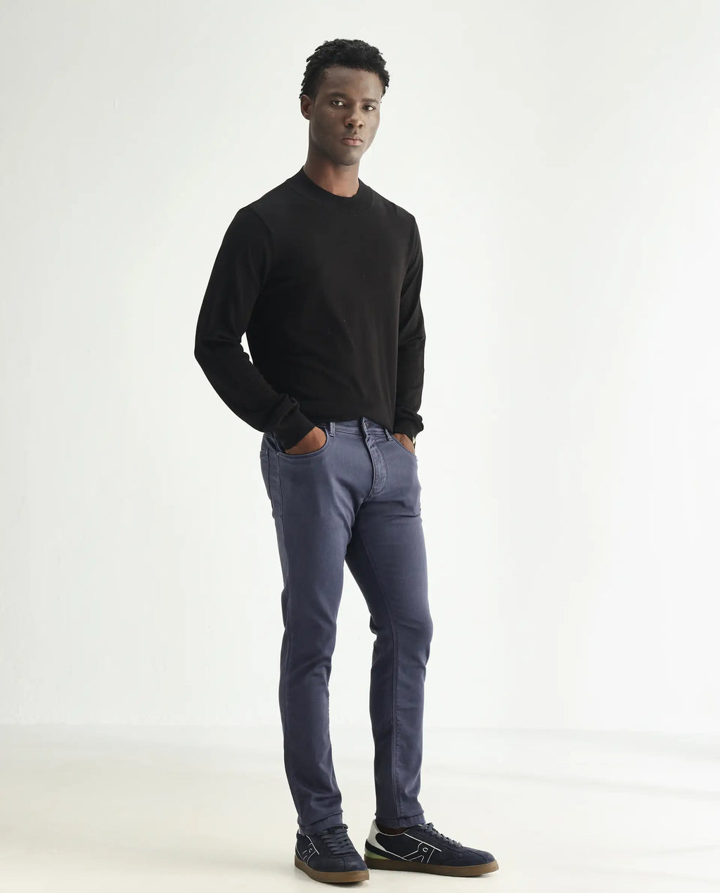 Rare Rabbit Men's Essen Light Purple Cotton Plain Hawk Slim Fit Jeans