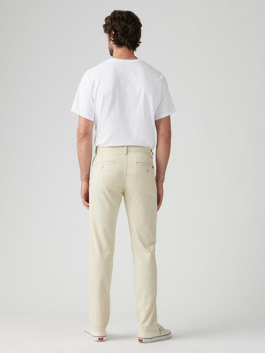 Men's Cream Regular Fit Chinos