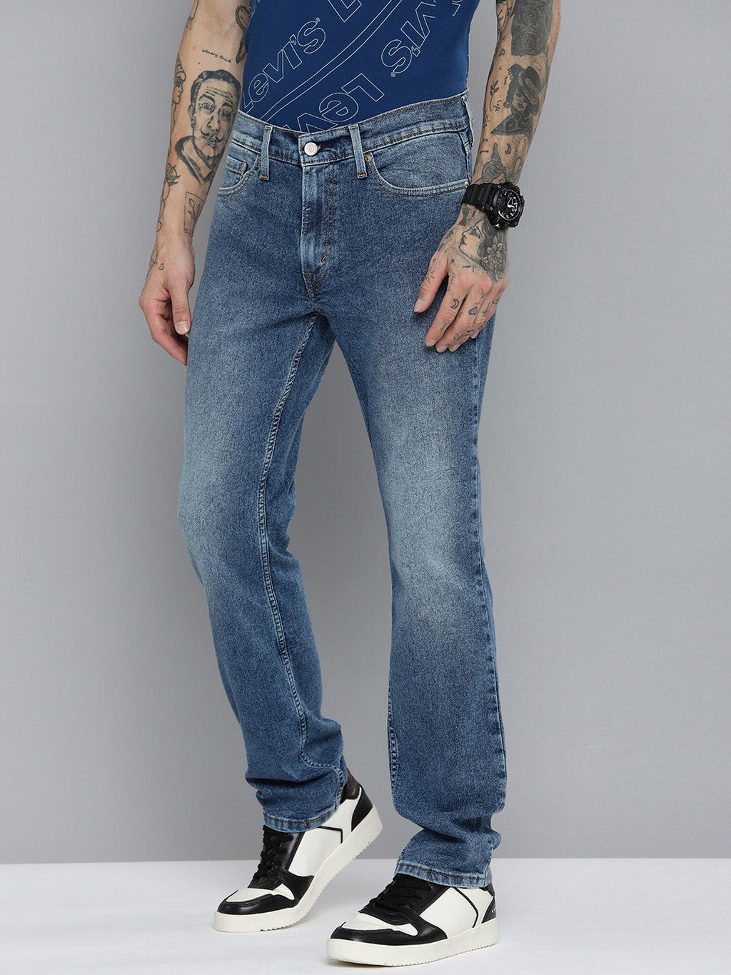 Men's 511 Blue Slim Fit Mid Rise Jeans