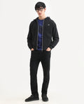 Rare Rabbit Men's Fiz B Black Cotton Blend Fabric Morris Regular Fit Plain Jeans