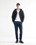 Rare Rabbit Men's Higg Blue Cotton Plain Hawk Slim Fit Jeans